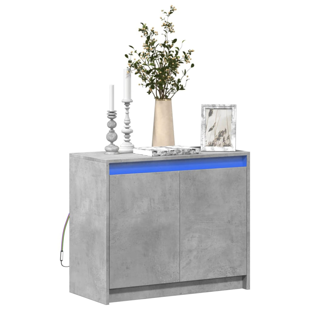 LED Sideboard Betongrau 72x61 cm