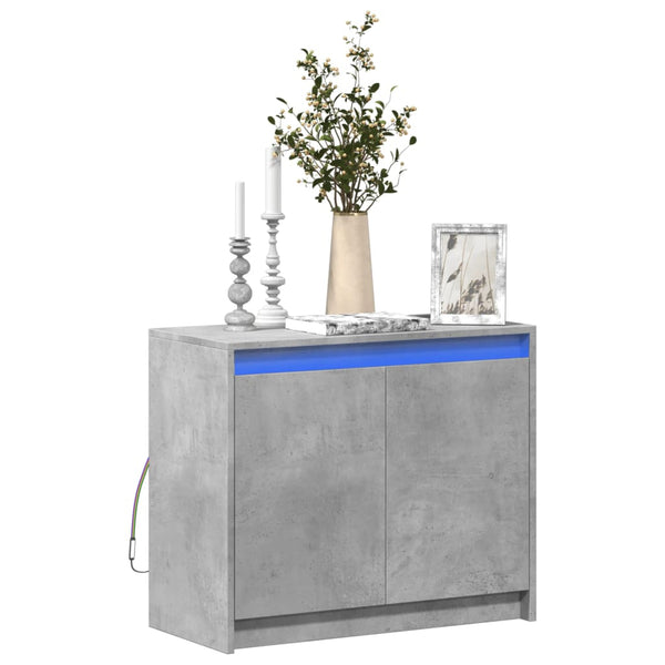 LED Sideboard Betongrau 72x61 cm