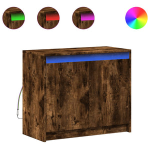 LED Sideboard Räuchereiche 72x61 cm