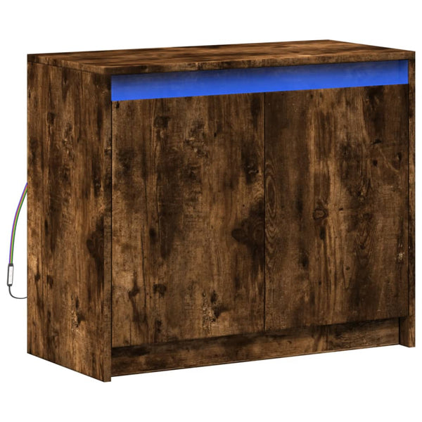 LED Sideboard Räuchereiche 72x61 cm