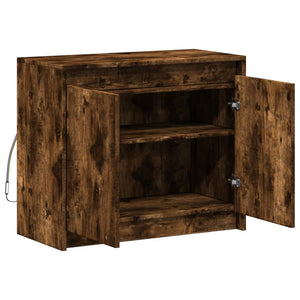 LED Sideboard Räuchereiche 72x61 cm