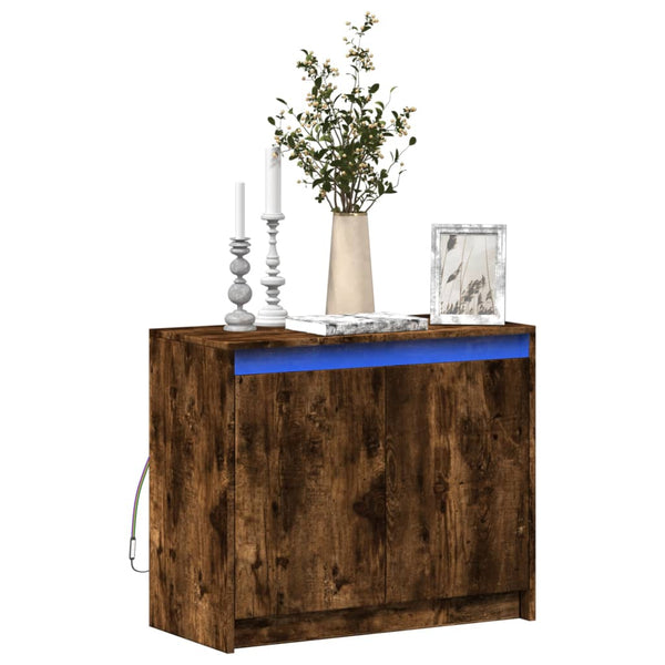 LED Sideboard Räuchereiche 72x61 cm