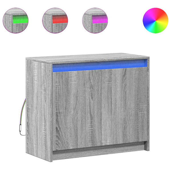 LED Sideboard Grau Sonoma 72x61 cm