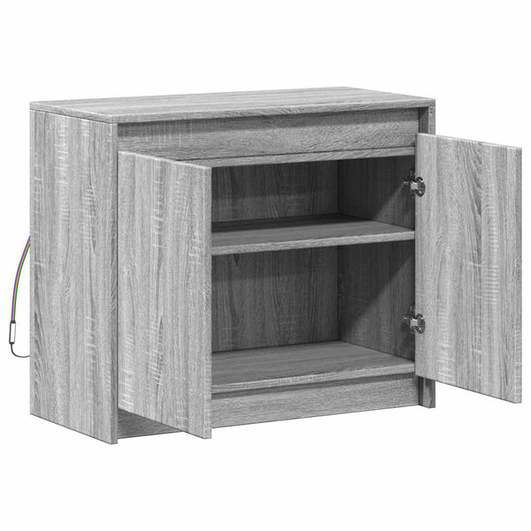 LED Sideboard Grau Sonoma 72x61 cm