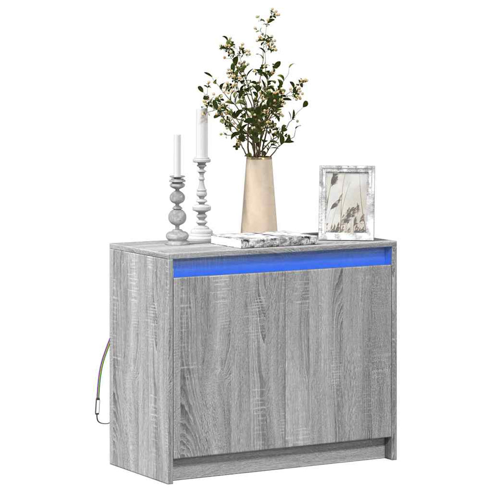 LED Sideboard Grau Sonoma 72x61 cm