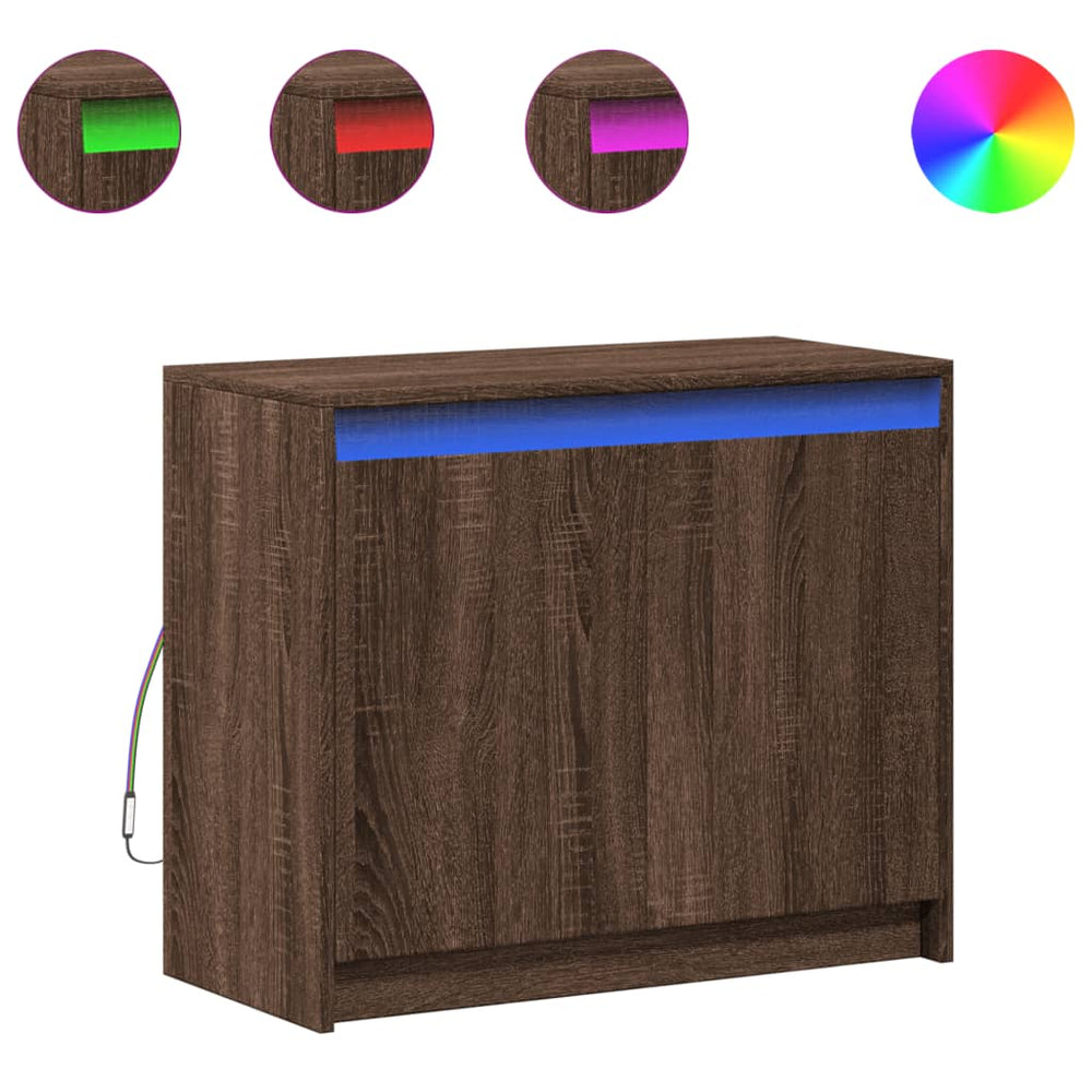 LED Sideboard Braun Eichenoptik 72 cm