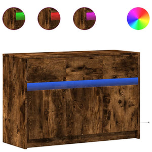 TV-Schrank Räuchereiche mit LED