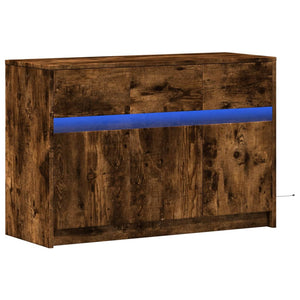 TV-Schrank Räuchereiche mit LED