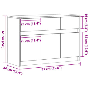 TV-Schrank Räuchereiche mit LED