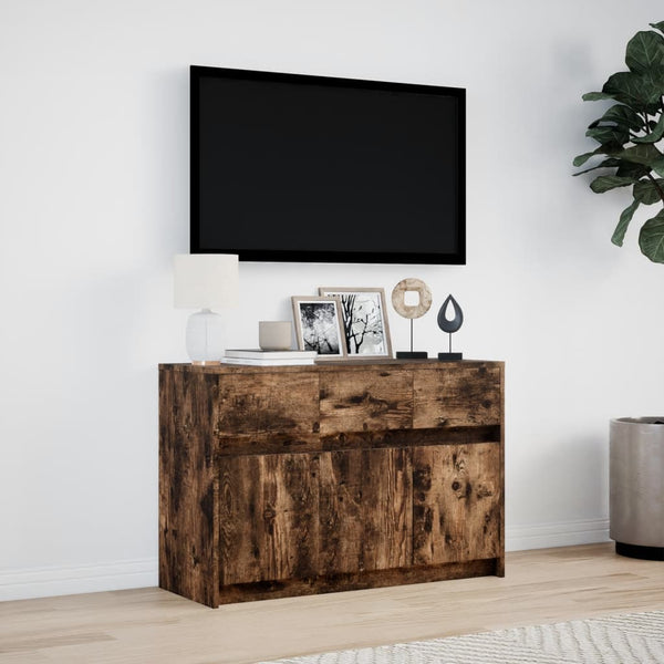 TV-Schrank Räuchereiche mit LED