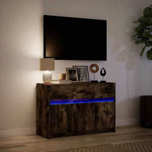 TV-Schrank Räuchereiche mit LED