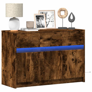 TV-Schrank Räuchereiche mit LED