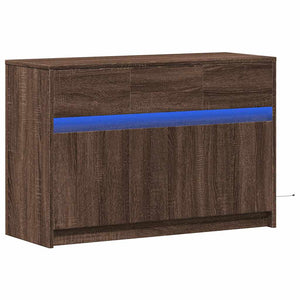 TV-Schrank Braun Eiche mit LED