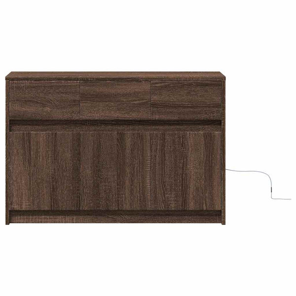 TV-Schrank Braun Eiche mit LED