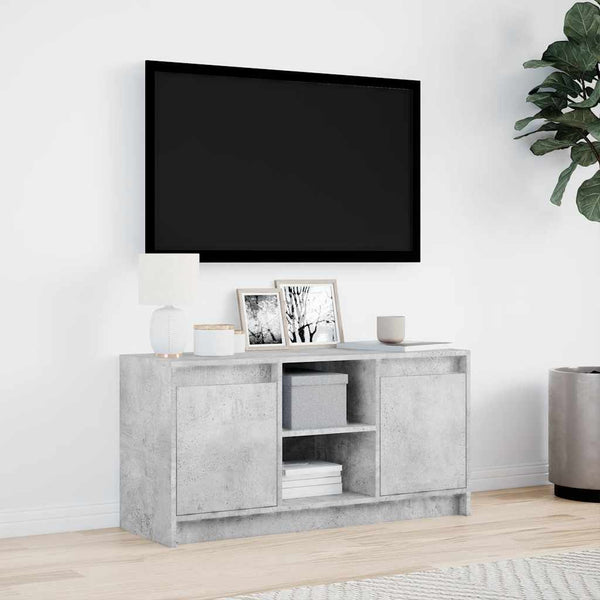TV-Schrank Betongrau mit LED 100cm