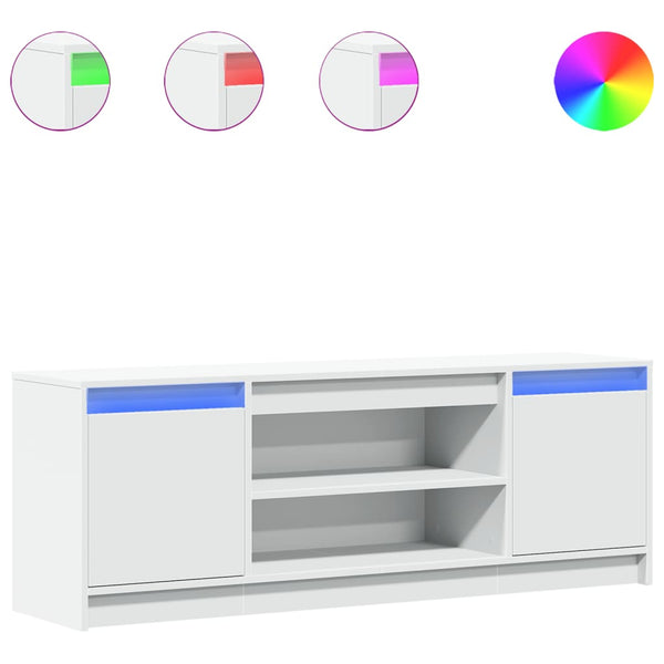 TV-Schrank Weiß mit LED-Beleuchtung