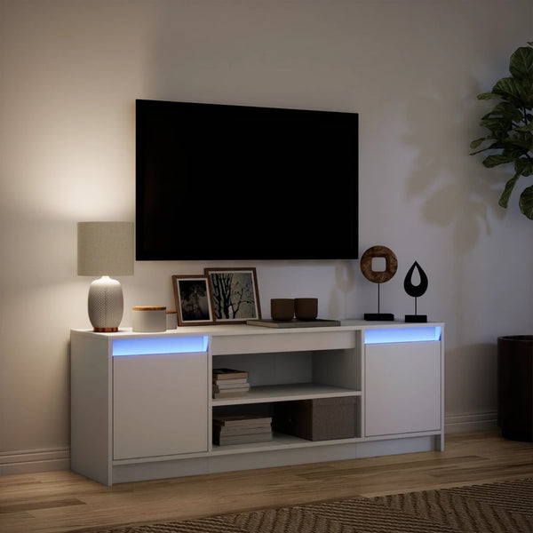 TV-Schrank Weiß mit LED-Beleuchtung