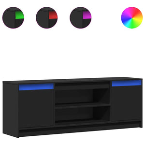 TV-Schrank Schwarz mit LED-Beleuchtung