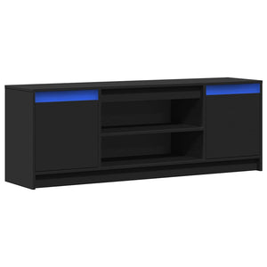 TV-Schrank Schwarz mit LED-Beleuchtung