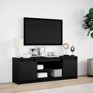 TV-Schrank Schwarz mit LED-Beleuchtung