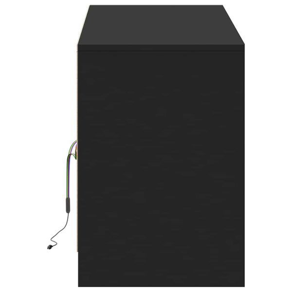 TV-Schrank Schwarz mit LED-Beleuchtung