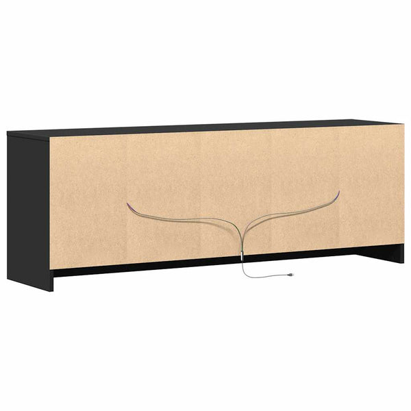 TV-Schrank Schwarz mit LED-Beleuchtung