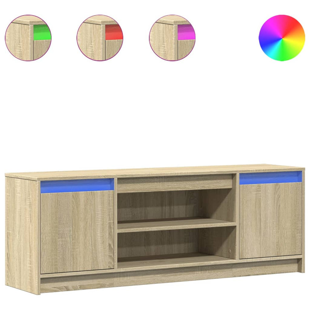 TV-Schrank Sonoma Eiche mit LED