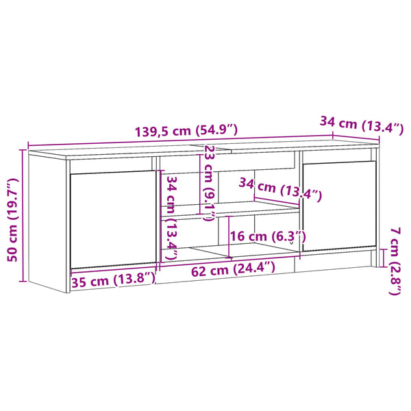 TV-Schrank Sonoma Eiche mit LED