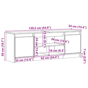 TV-Schrank Betongrau mit LED