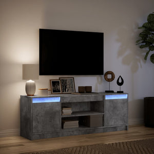 TV-Schrank Betongrau mit LED