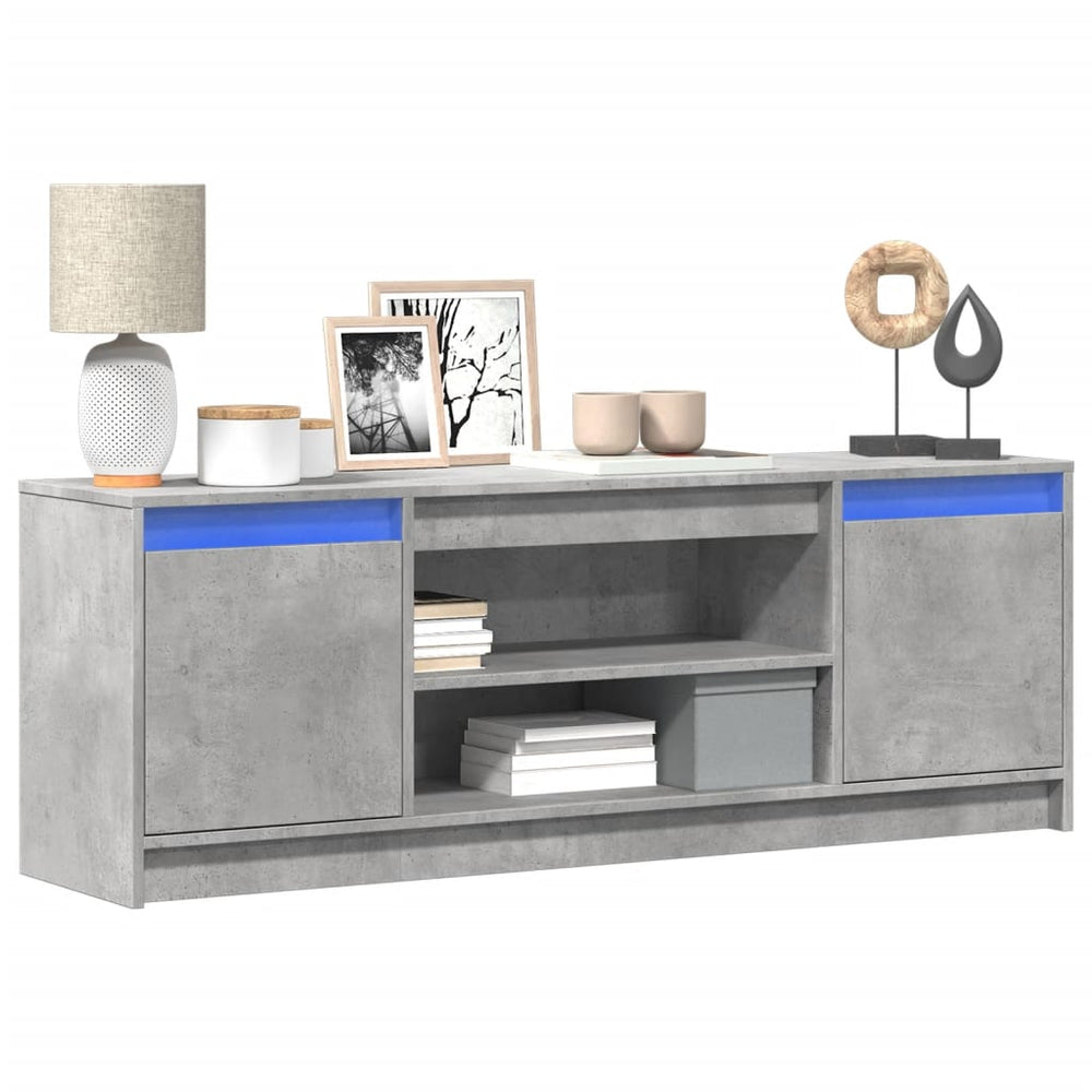 TV-Schrank Betongrau mit LED