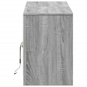 TV-Schrank mit LED Grau Sonoma 139,5 cm
