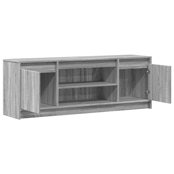 TV-Schrank mit LED Grau Sonoma 139,5 cm
