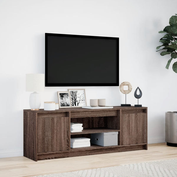 TV-Schrank mit LED Braun Eichen-Optik
