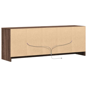 TV-Schrank mit LED Braun Eichen-Optik