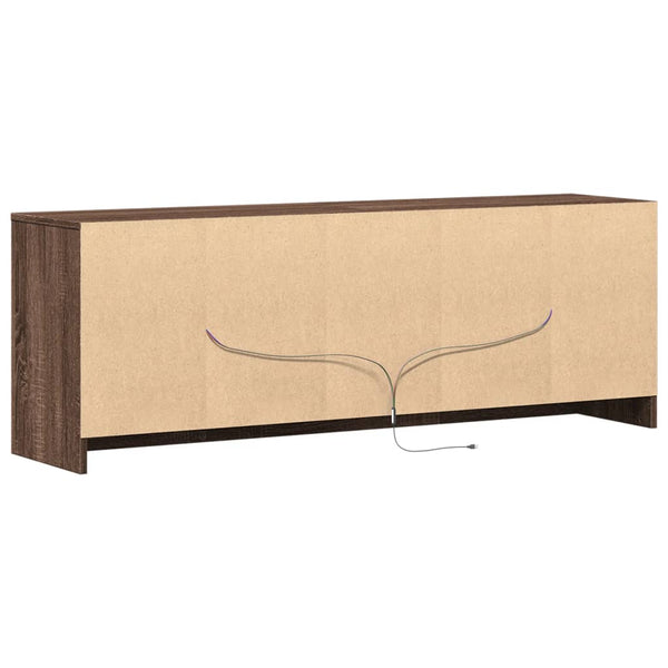 TV-Schrank mit LED Braun Eichen-Optik