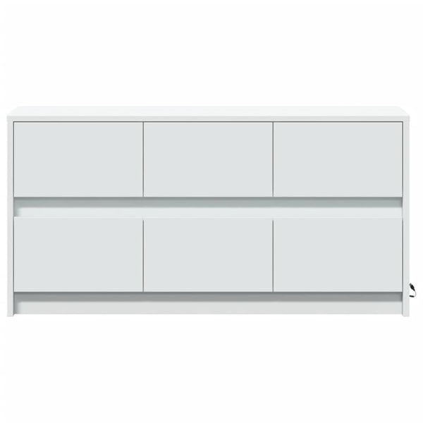 Weißer TV-Schrank mit LED-Beleuchtung 100 cm