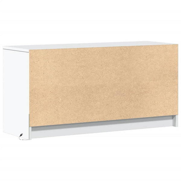 Weißer TV-Schrank mit LED-Beleuchtung 100 cm
