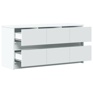 Weißer TV-Schrank mit LED-Beleuchtung 100 cm