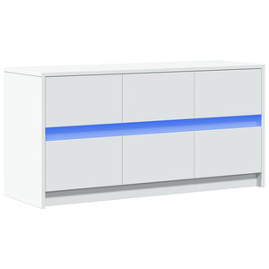Weißer TV-Schrank mit LED-Beleuchtung 100 cm