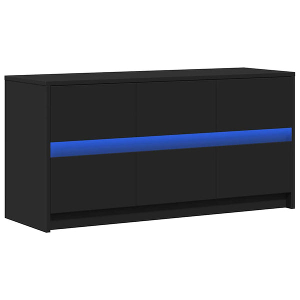 TV-Schrank Schwarz mit LED 100cm