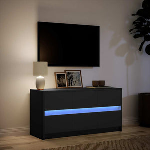 TV-Schrank Schwarz mit LED 100cm