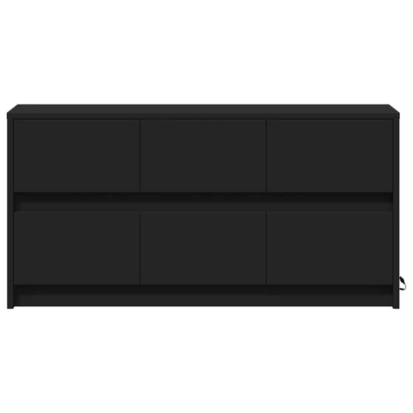 TV-Schrank Schwarz mit LED 100cm