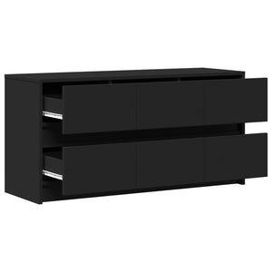 TV-Schrank Schwarz mit LED 100cm