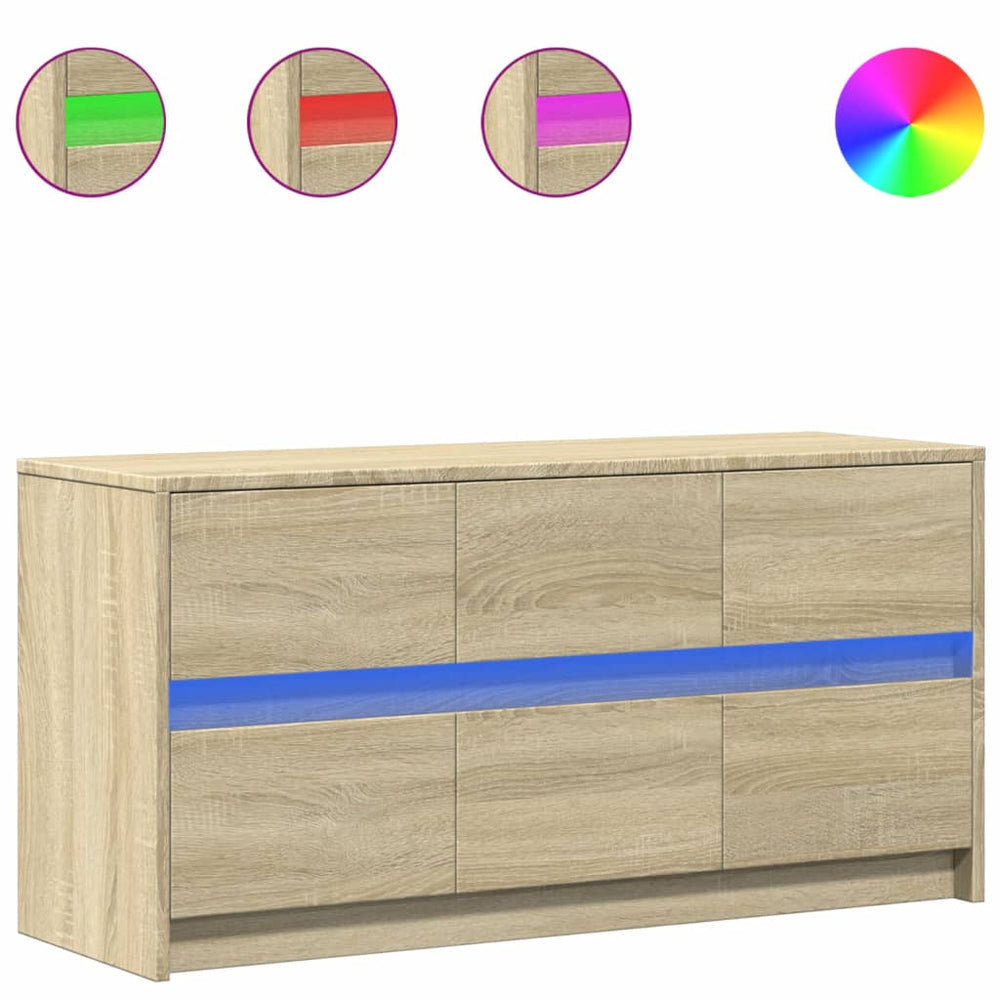 TV-Schrank Sonoma Eiche mit LED 100cm