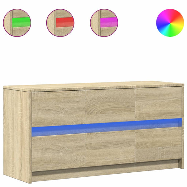 TV-Schrank Sonoma Eiche mit LED 100cm