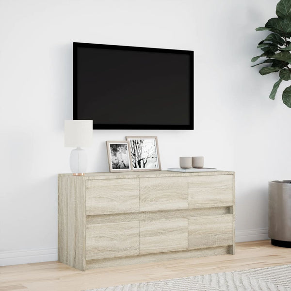 TV-Schrank Sonoma Eiche mit LED 100cm