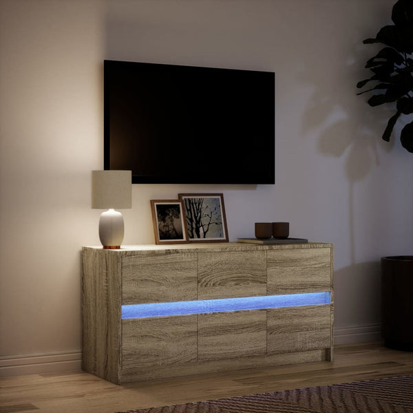 TV-Schrank Sonoma Eiche mit LED 100cm