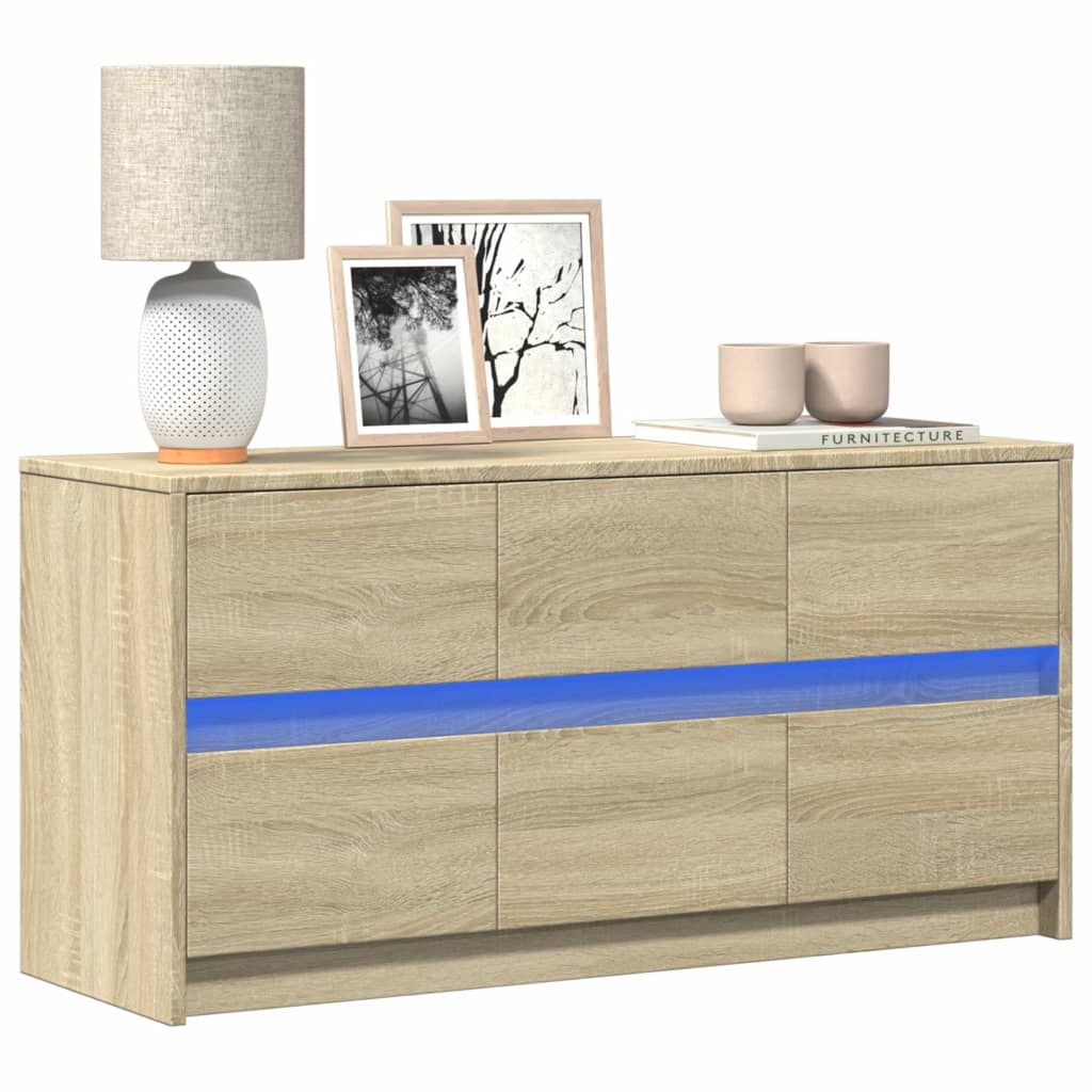 TV-Schrank Sonoma Eiche mit LED 100cm