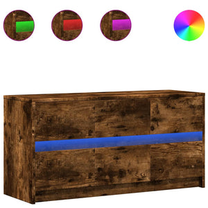 TV-Schrank Räuchereiche mit LED 100cm